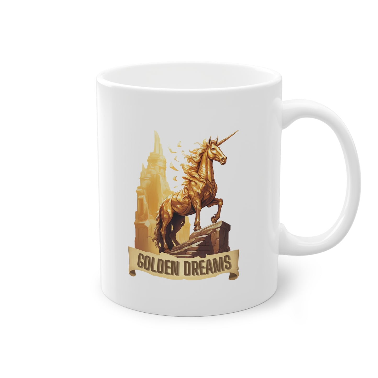 🇪🇺 "Golden Dreams" Unicorn | Coffee Cup
