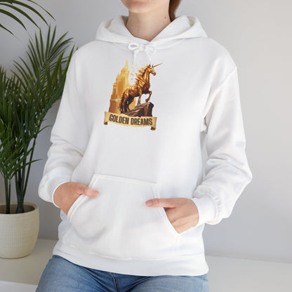 "Golden Dreams" Unicorn | Felpa con cappuccio Unisex