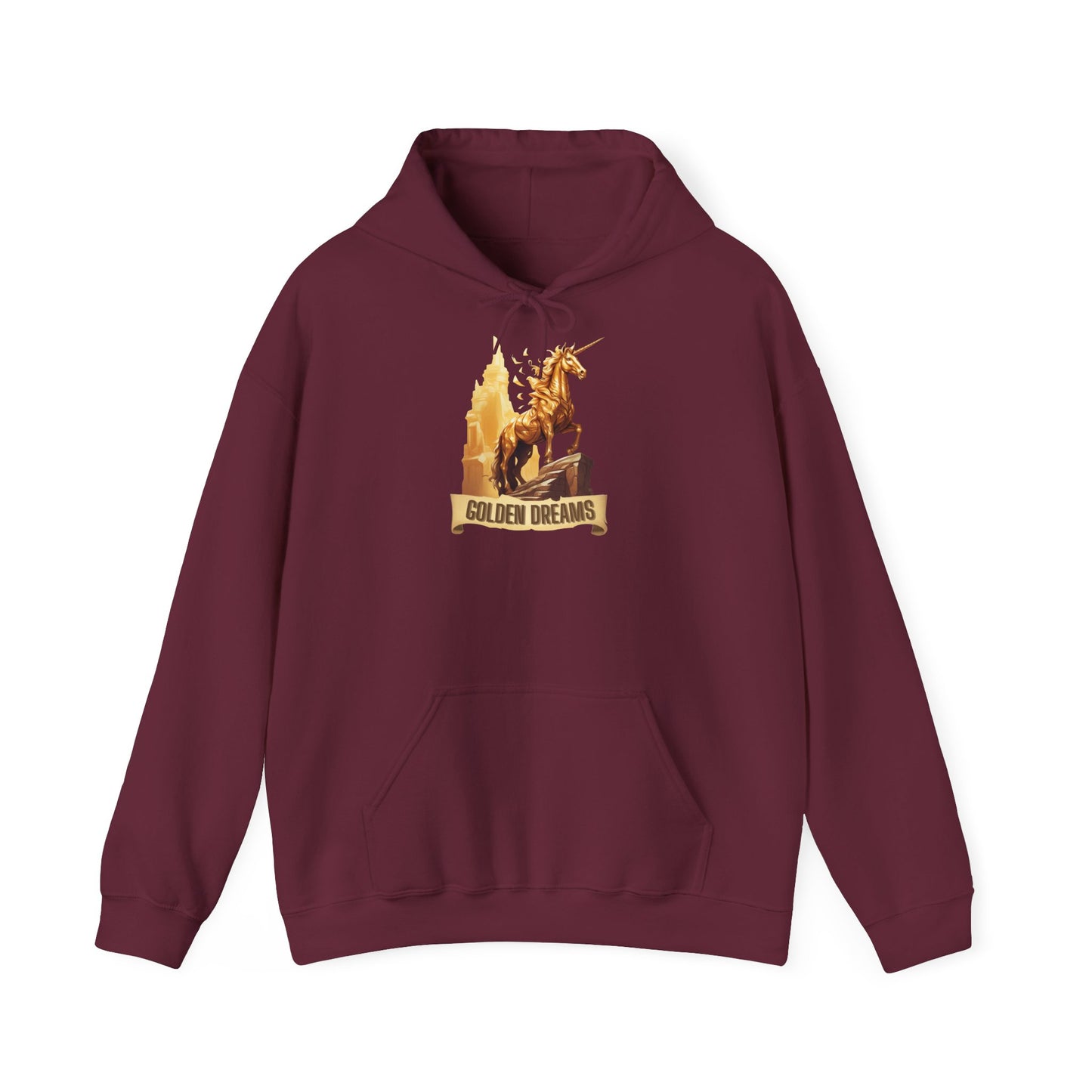 "Golden Dreams" Unicorn | Felpa con cappuccio Unisex