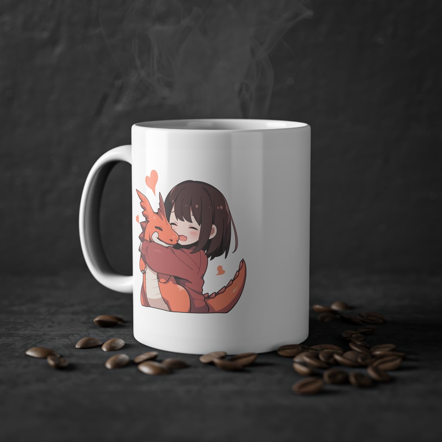 "Dragon Hugs" | Tasse à café