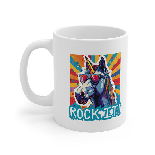 "Rock It!" Unicorn | Coffee Mug