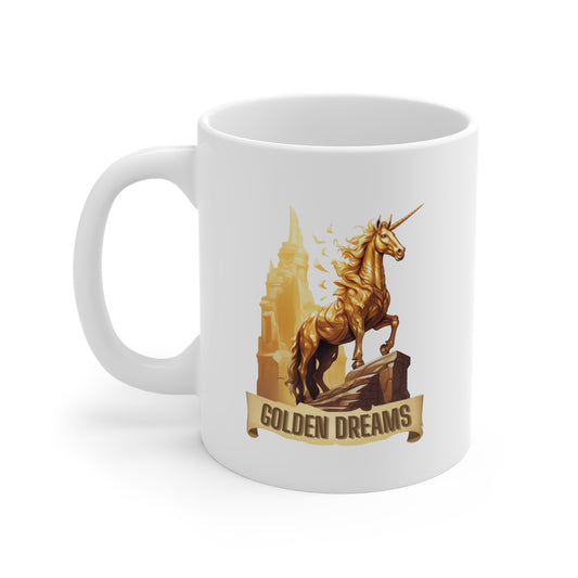 "Golden Dreams" Unicorn | Coffee Mug