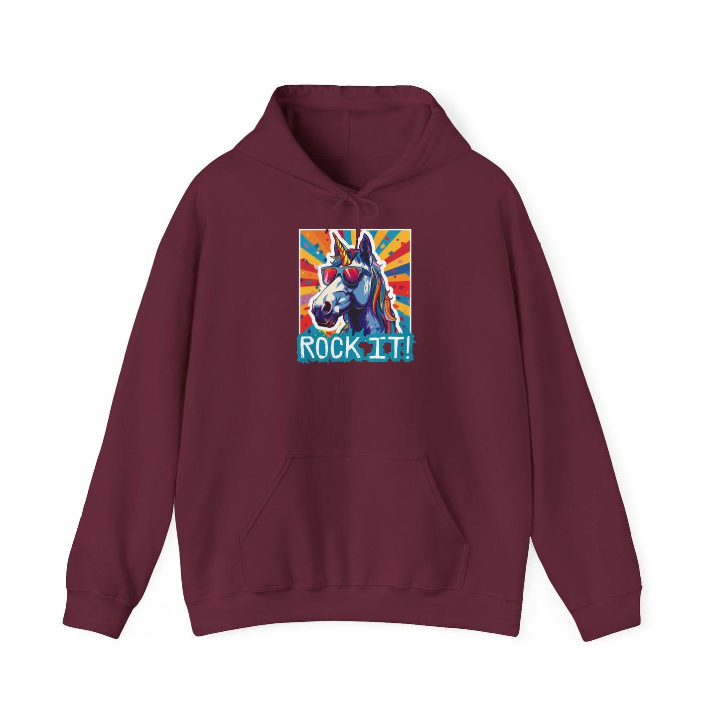 "Rock It!" Unicorn | Felpa con cappuccio Unisex