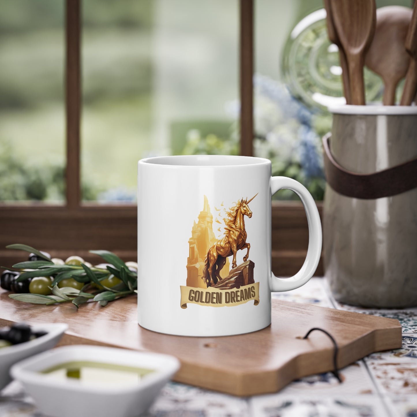 🇪🇺 "Golden Dreams" Unicorn | Coffee Cup
