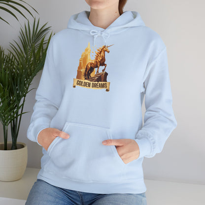 "Golden Dreams" Unicorn | Felpa con cappuccio Unisex