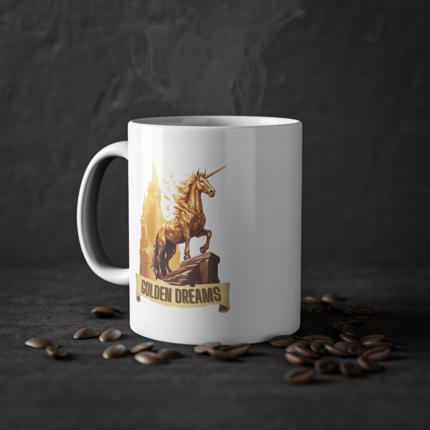 🇪🇺 "Golden Dreams" Unicorn | Coffee Cup
