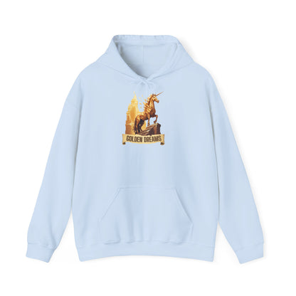 "Golden Dreams" Unicorn | Felpa con cappuccio Unisex