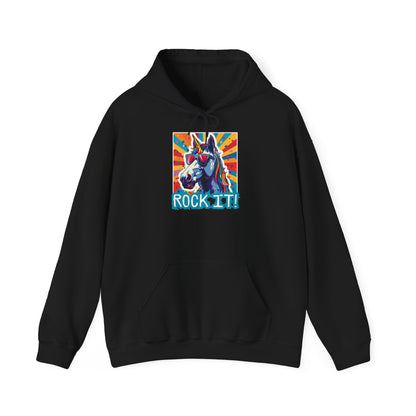 "Rock It!" Unicorn | Felpa con cappuccio Unisex