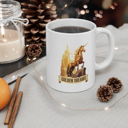 "Golden Dreams" Unicorn | Coffee Mug