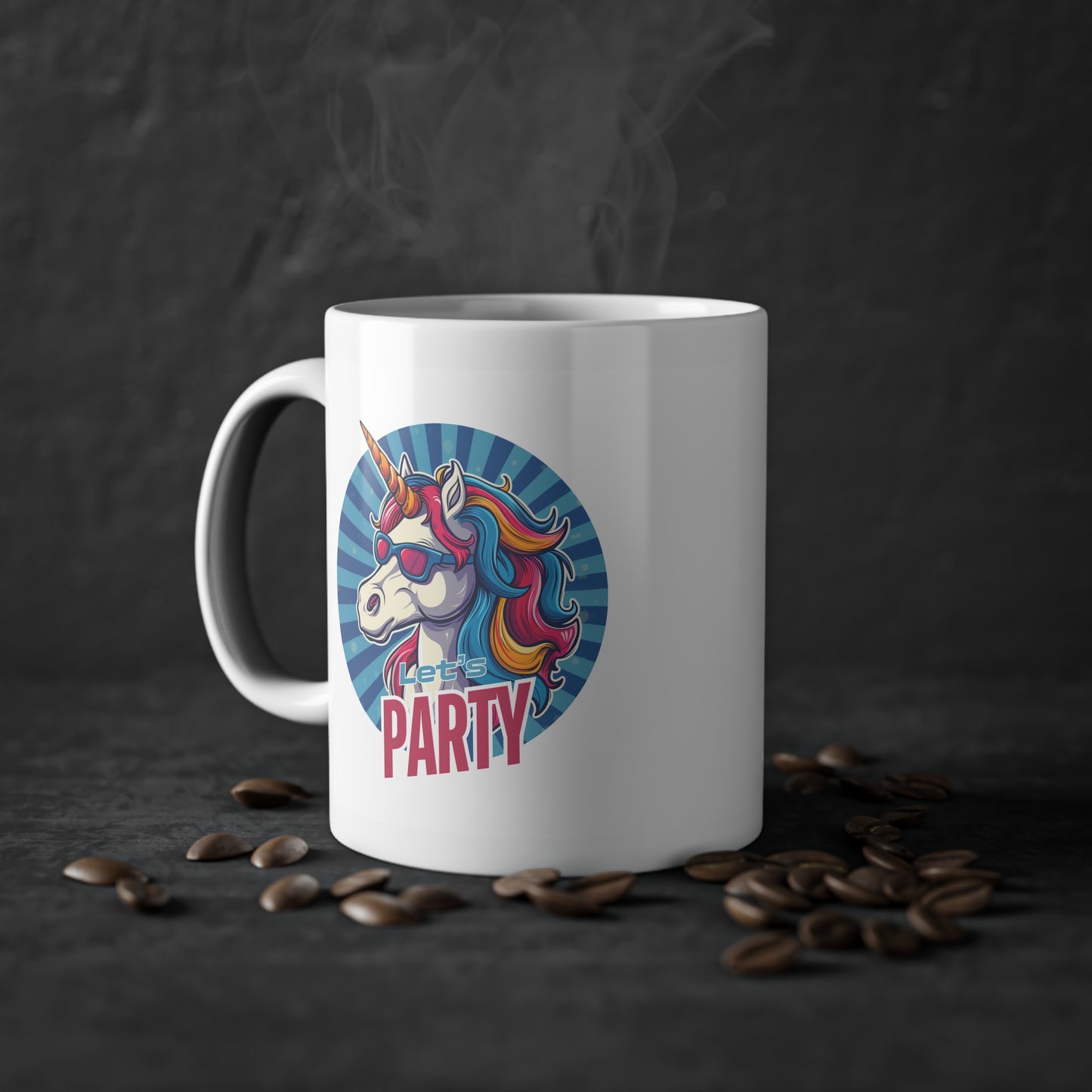 🇪🇺 "Let's Party" Unicorn | Coffee Cup
